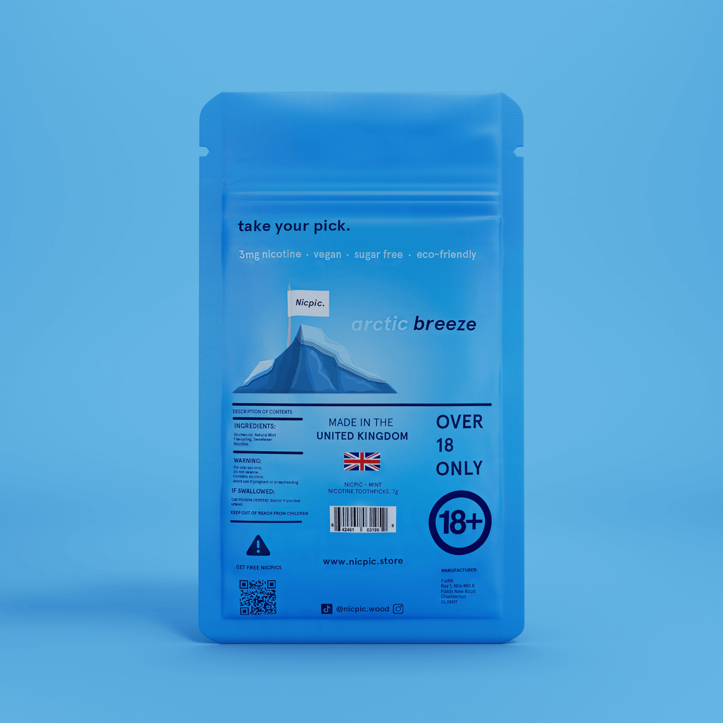 ARCTIC MINT - NICOTINE INFUSED FLAVOURED TOOTHPICKS-Nicpic-Nicpic