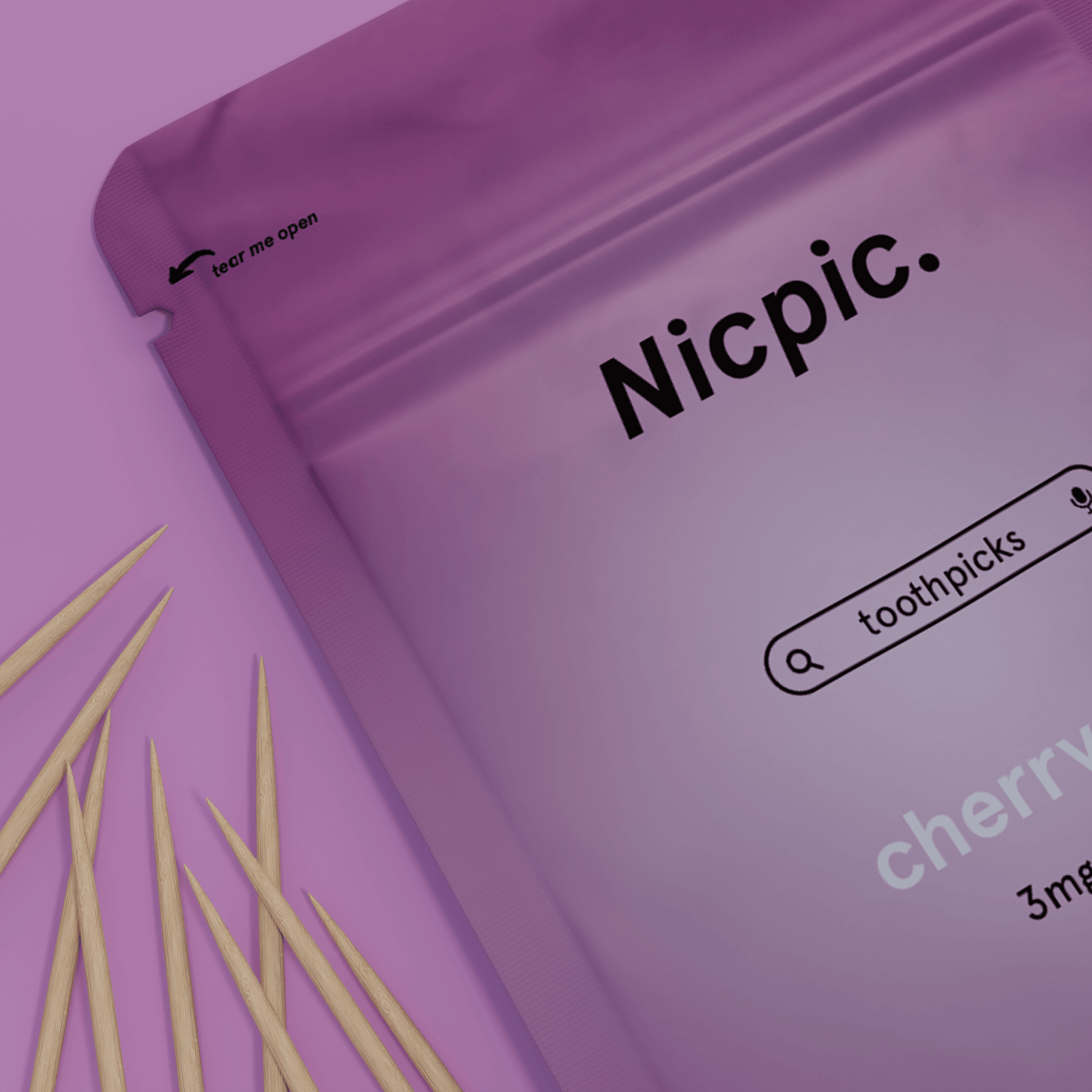CHERRY COLA - NICOTINE INFUSED FLAVOURED TOOTHPICKS-Nicpic-Nicpic